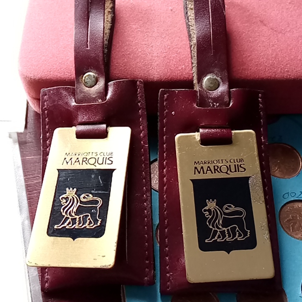 Leeman leather Marriott club tag's